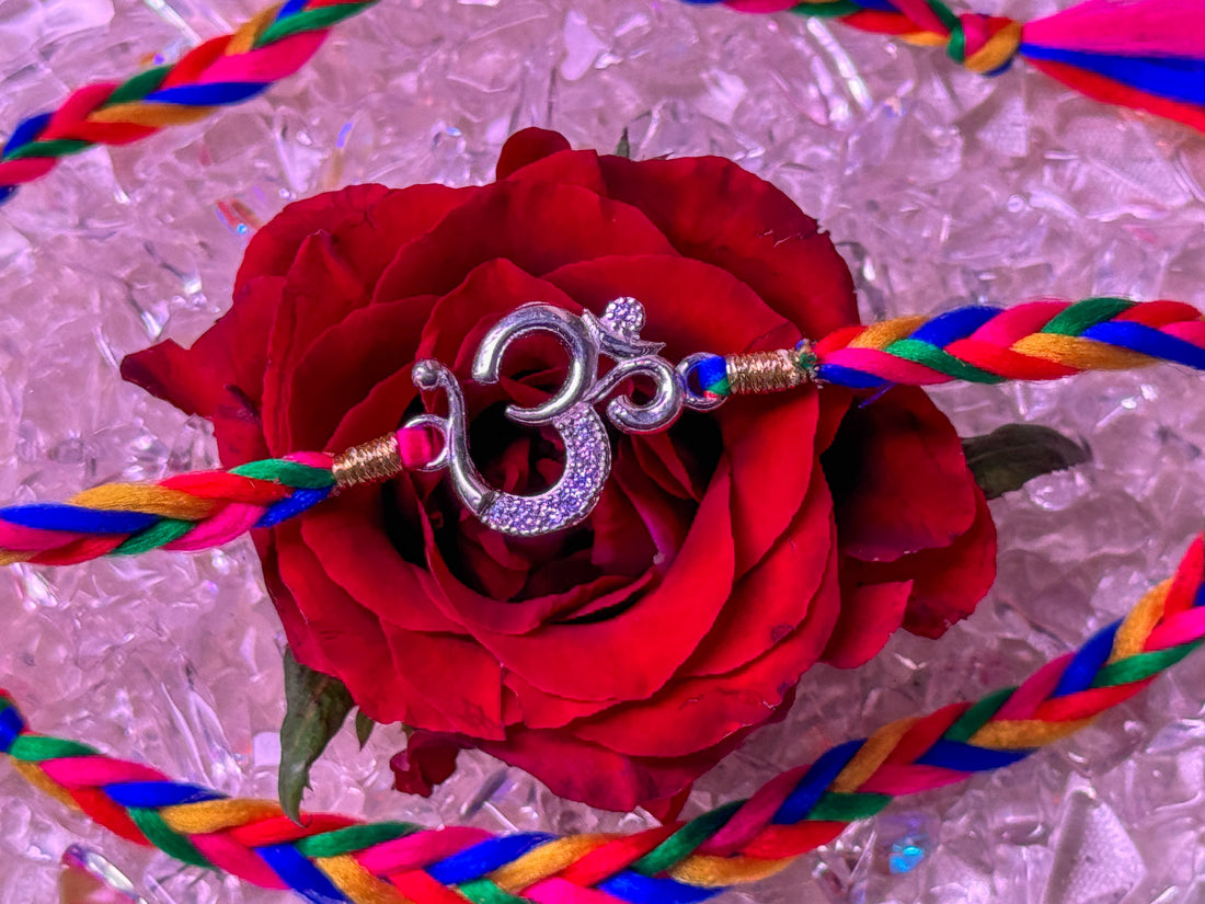 DESIGNER STUDDED AUM RAKHI