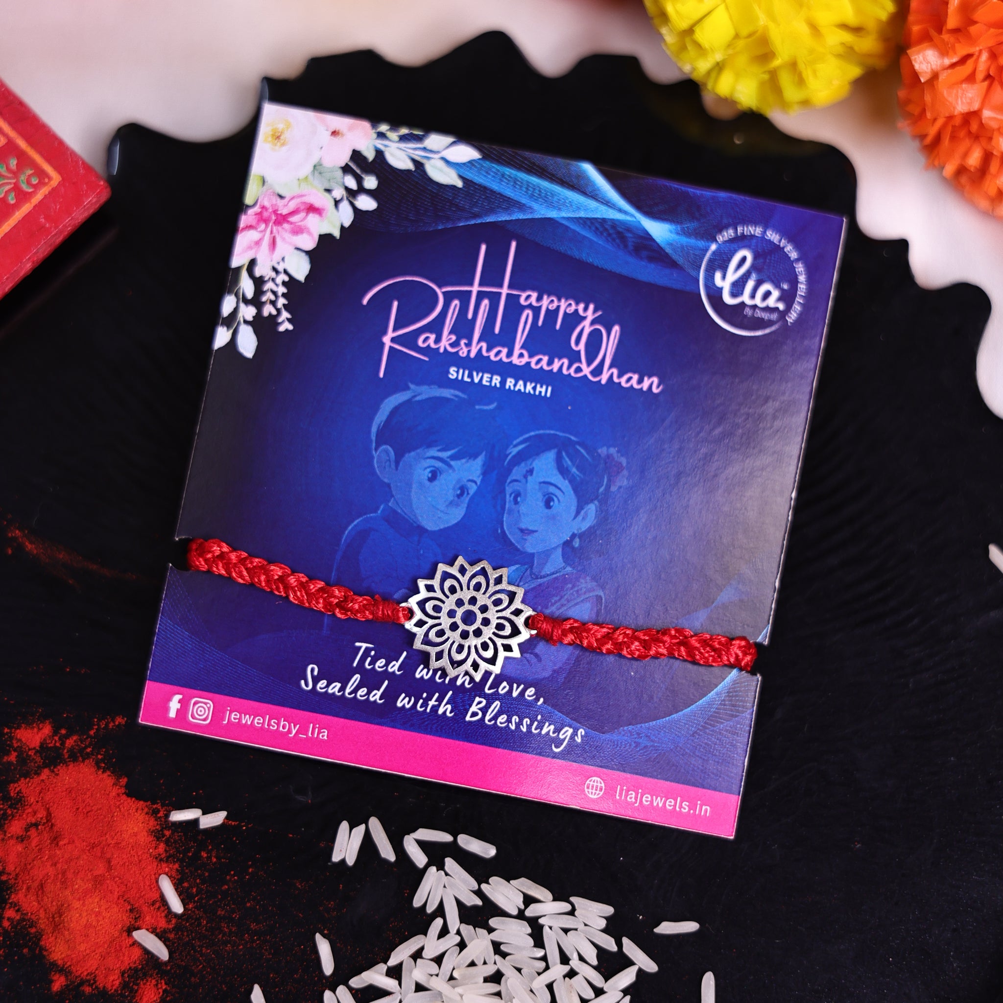 FLORAL HANDMADE RAKHI