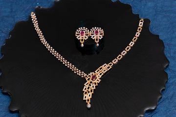 ROSEGOLD PRODIGIOUS RUBY NECKLACE SET