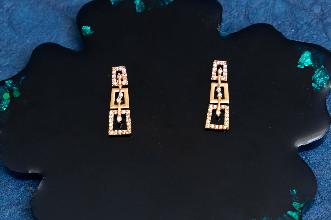 ROSEGOLD  REGAL CZ NECKLACE SET