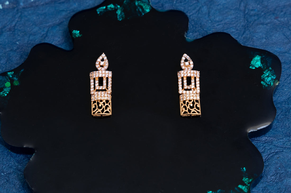 ROSEGOLD SLEEK STYLISH CZ NECKLACE SET 1