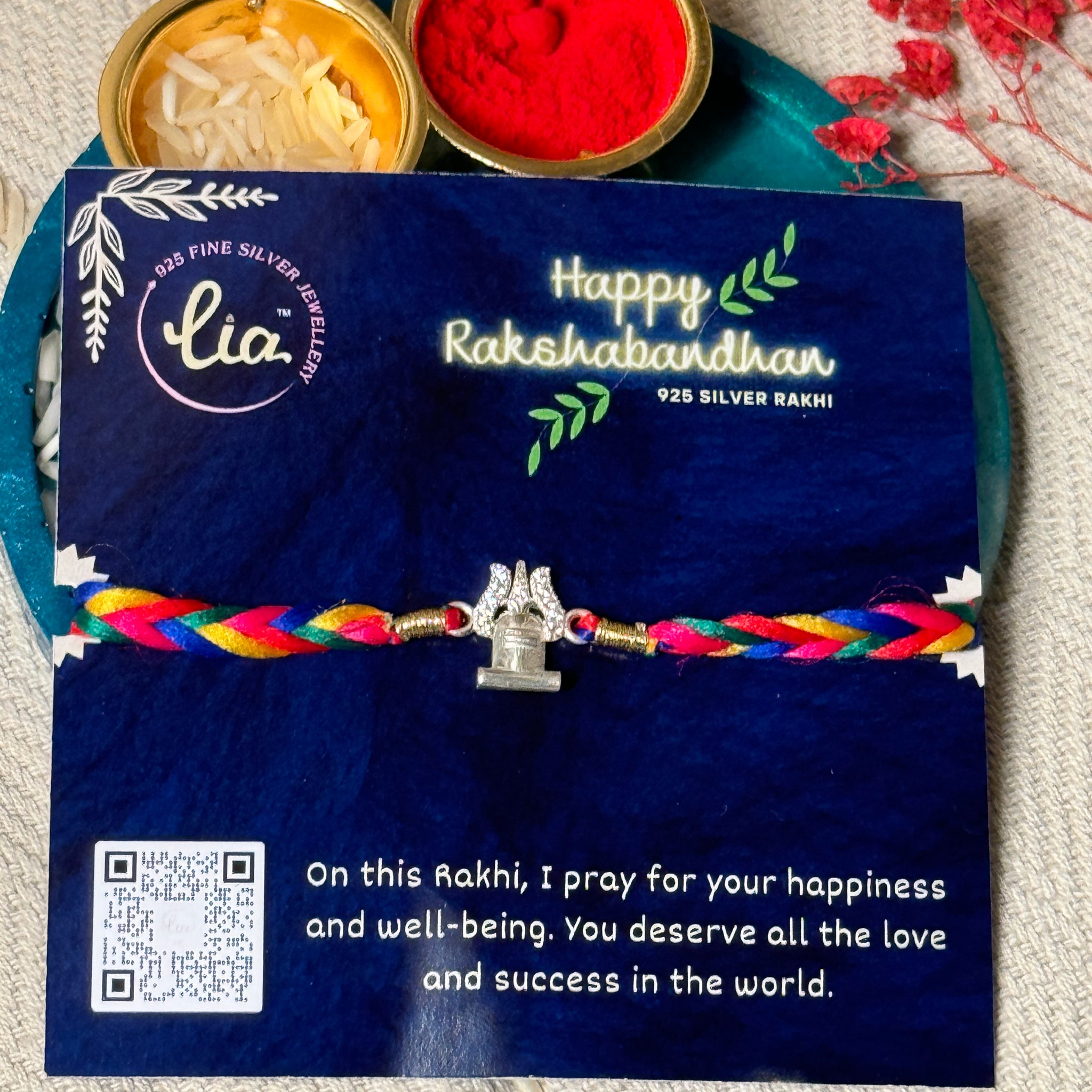 DESIGNER RAKHI IN TRISHUL WITH SHIVLING