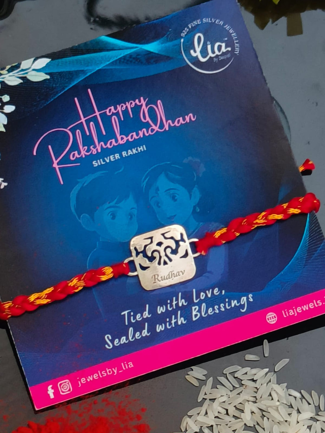 CUSTOMISED HANDMADE RAKHI